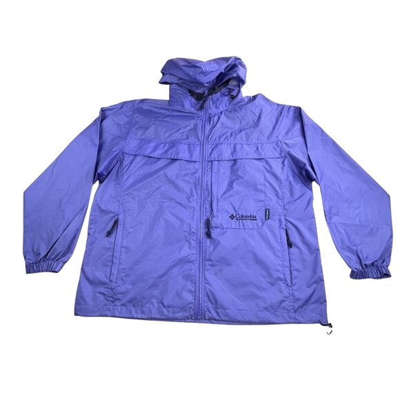 Columbia Jacket Womens Large Purple Hooded Packable Windbreaker KL3420 Outdoor - Picture 1 of 16
